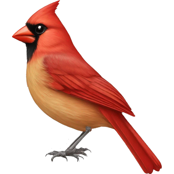 Cardinal bird emoji