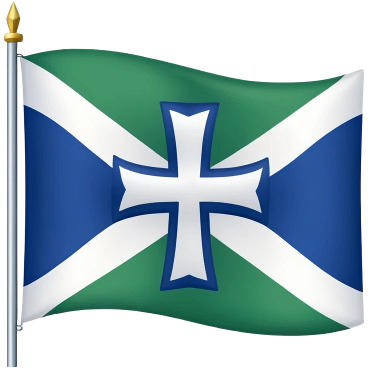 Dark blue on top and Swiss cross on middle and green on bottom emoji