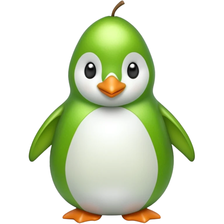 A penguin shaped pear 🐧🍐 emoji