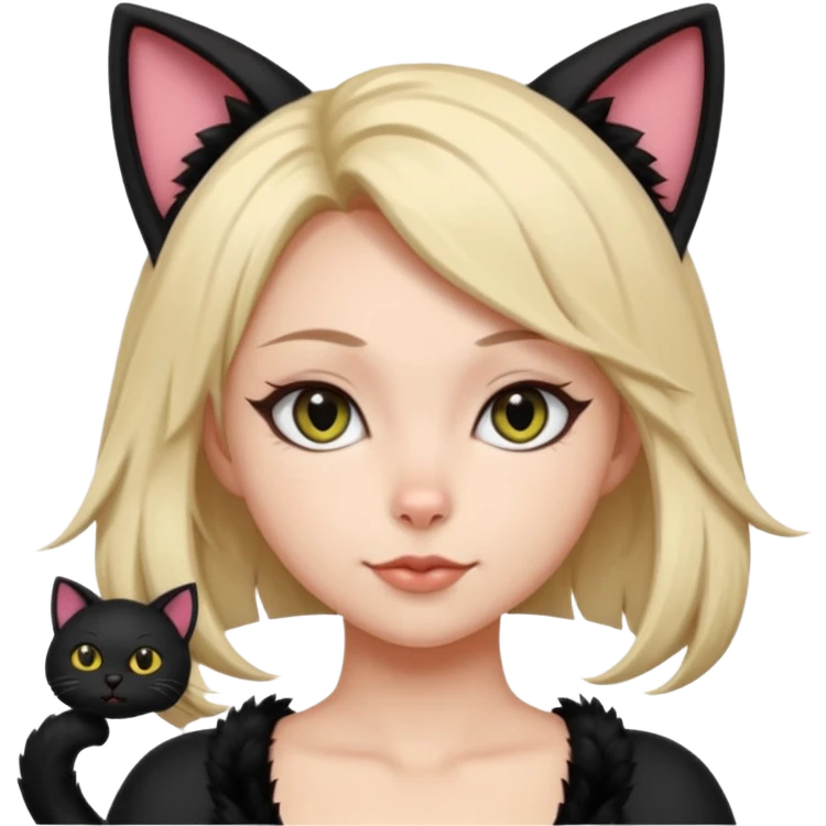 18+ cat girl with big tits emoji