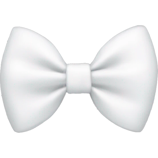minimalist emoji white bow emoji