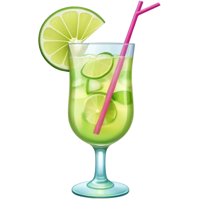 beach cocktail emoji, with a slice of lime emoji