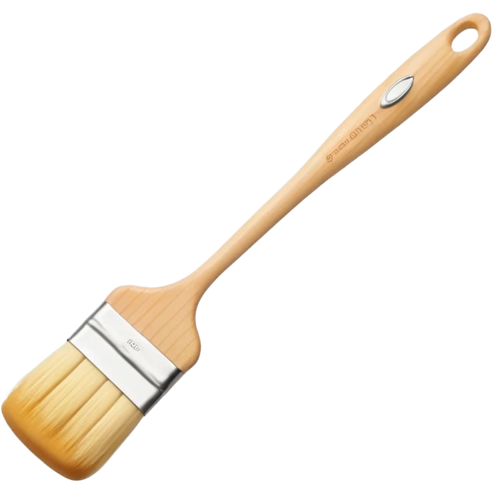 Beige fully silicon pastry brush for applying sauce  emoji
