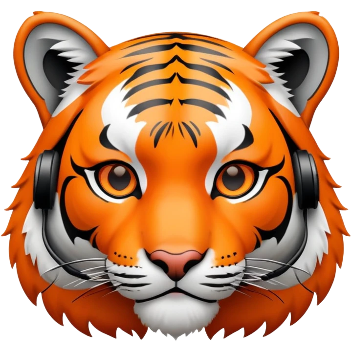 tiger face wearing VR headset for Twitch emote emoji