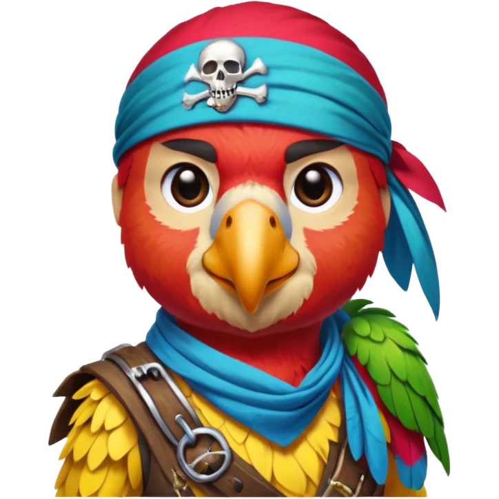 pirate and parrot emoji