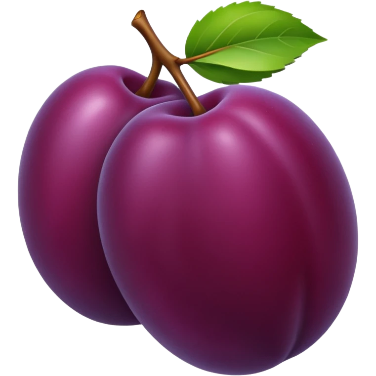 oval-shaped plum emoji