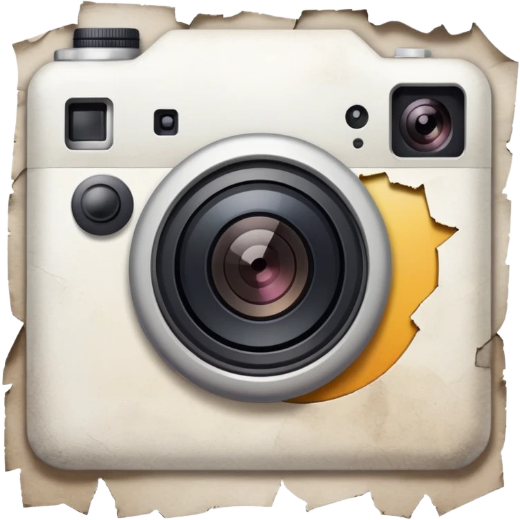 A photo printed from a camera emoji