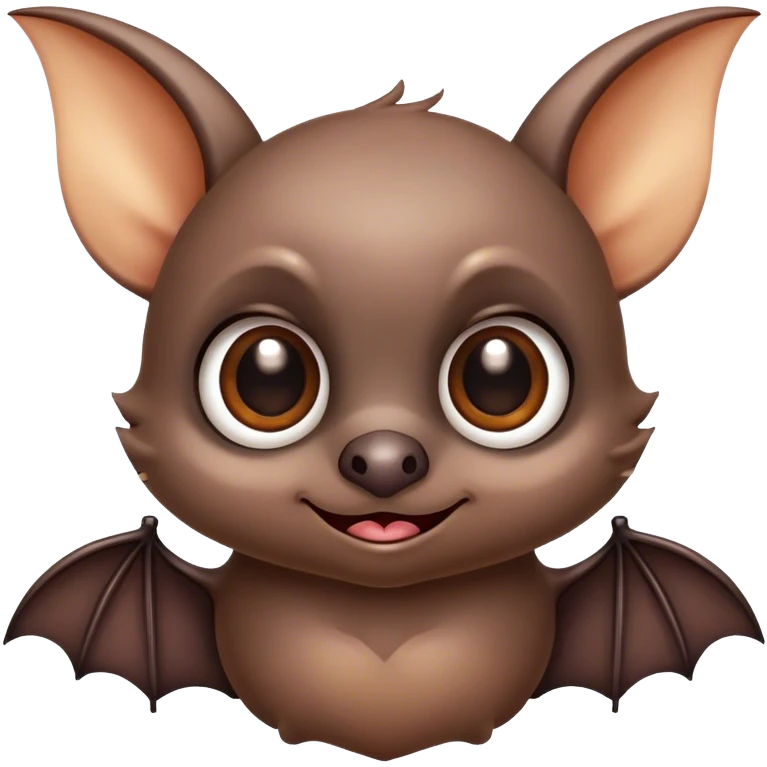 Cute lil bat with big brown eyes emoji