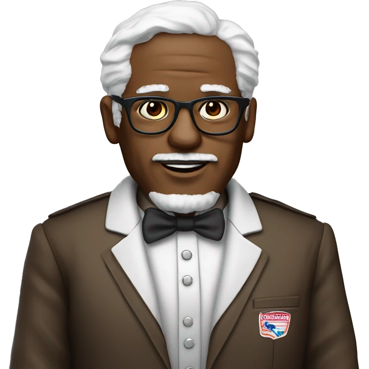 slimmer colonels sanders but teacher emoji