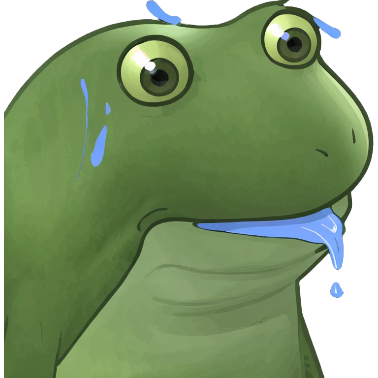Bufo cries in rain emoji