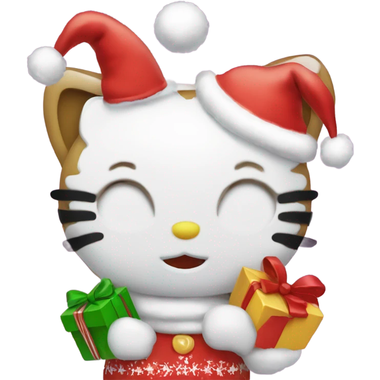 Hello Kitty Christmas emoji