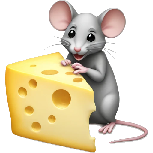 mouse eating cheese emoji