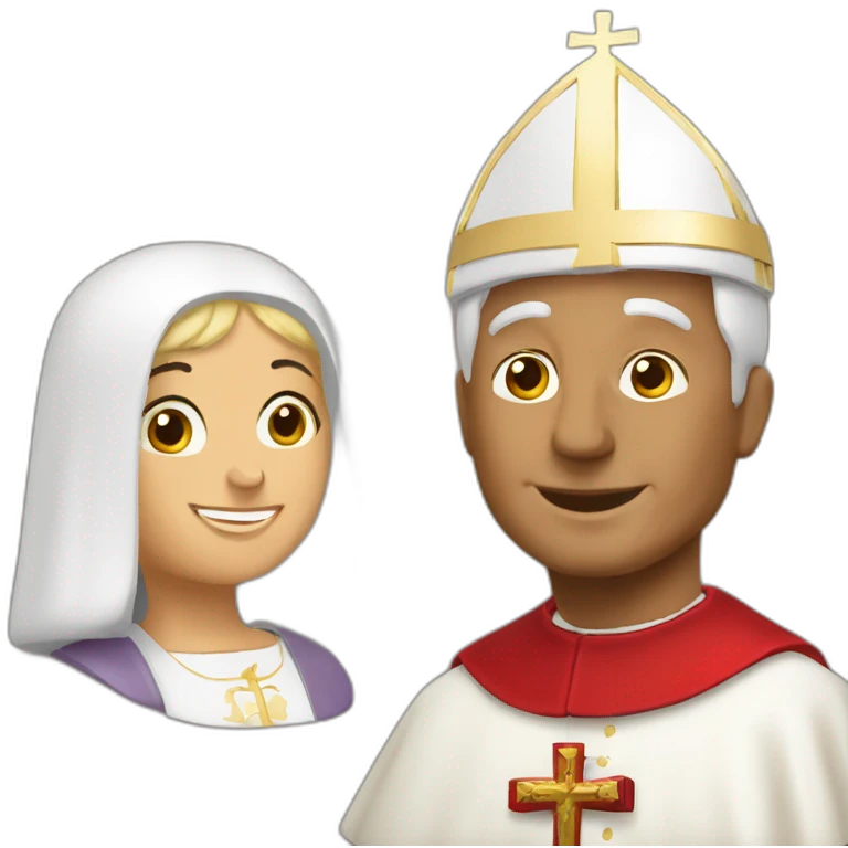 le pape et sa femme emoji