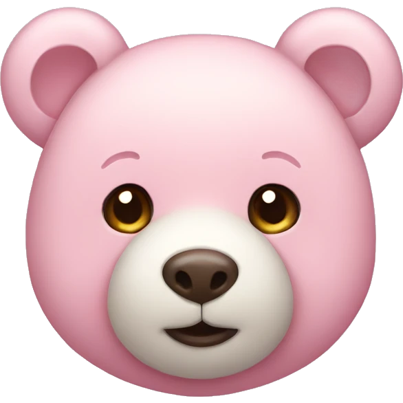 pastel pink teddy bear emoji