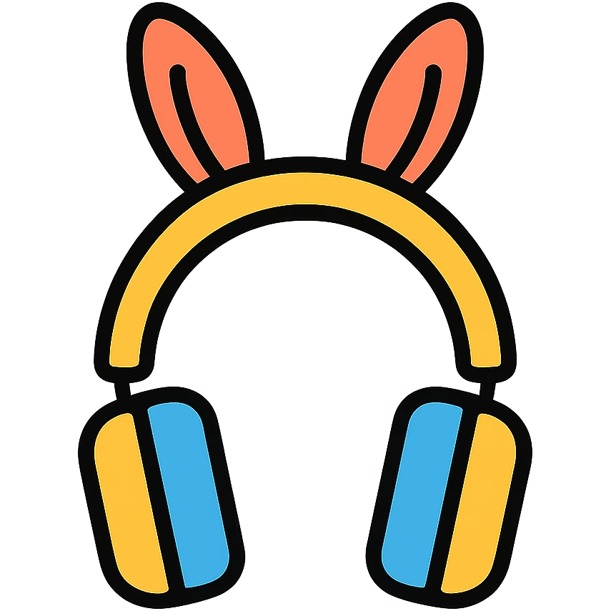 headphones with rabbit ears on top emoji