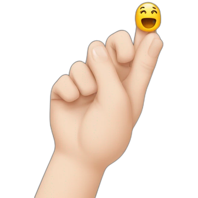 fingers picking a knit emoji