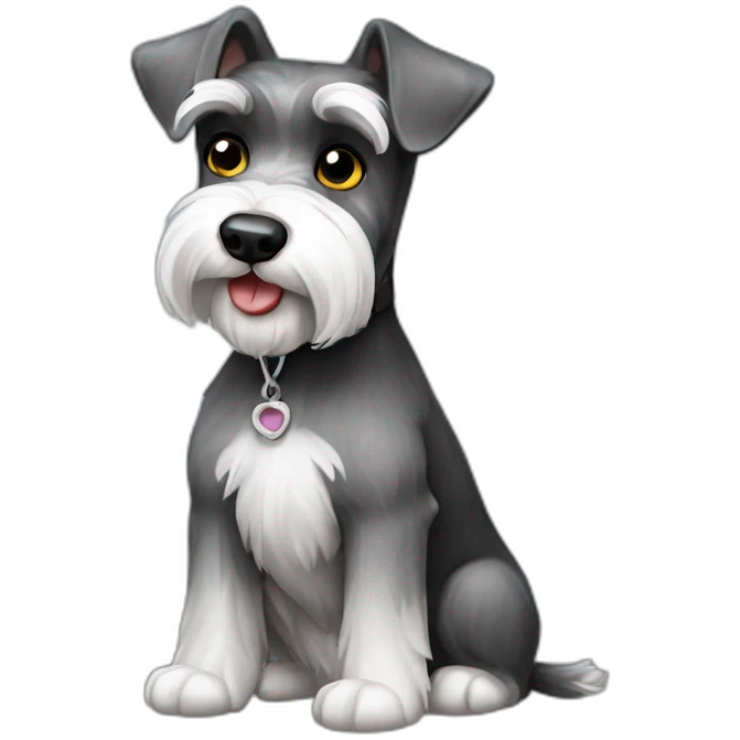 salt and pepper schnauzer  emoji