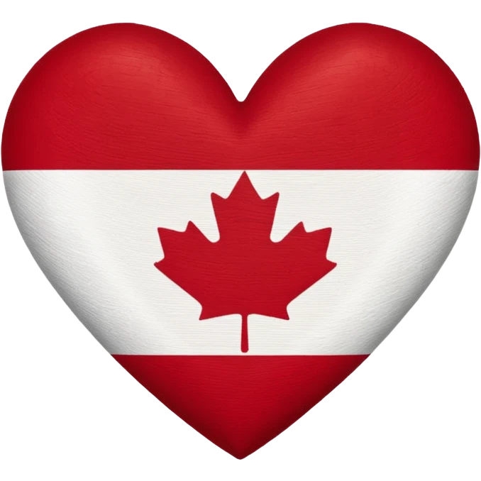 Canada flag heart emoji