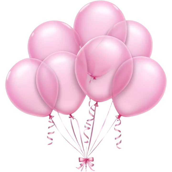 Light Pink birthday balloons sakura emoji