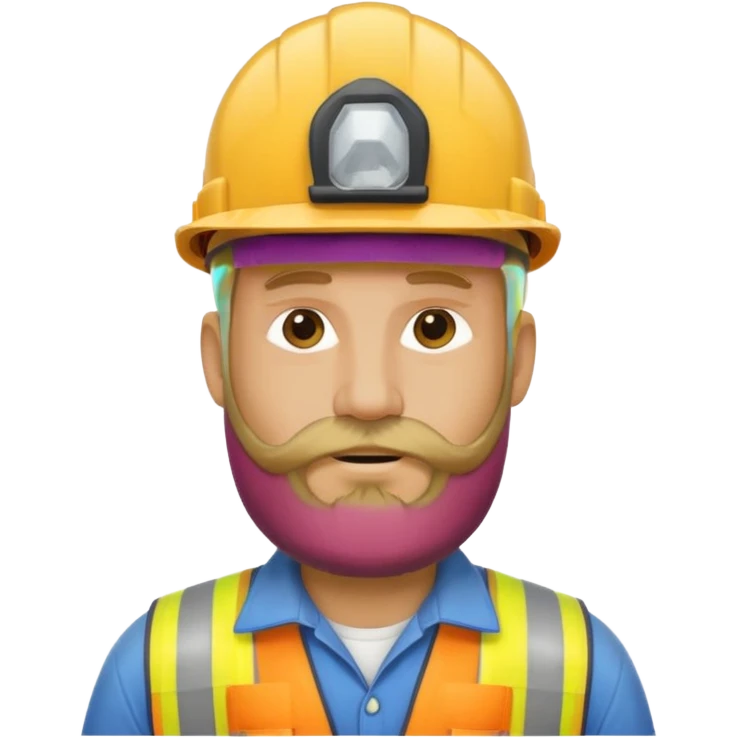 blond man with long beard construction worker emoji