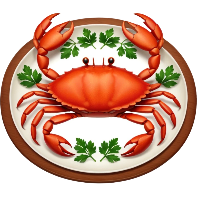 crab on platter  emoji