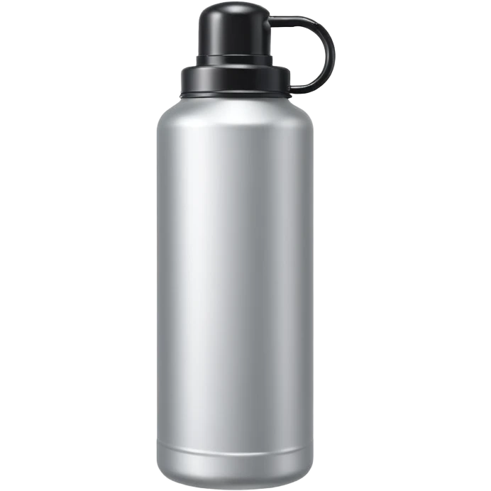 tall cylindrical canister with rounded plastic cap, pressurized shaving foam dispenser, smooth body, metallic or matte finish, clean silhouette, no branding, no foam, no extras, closed can, apple emoji style, soft lighting, subtle shadows, transparent background, emoji scale emoji