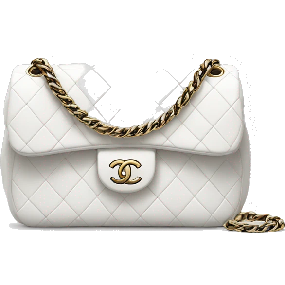 White Chanel bag emoji