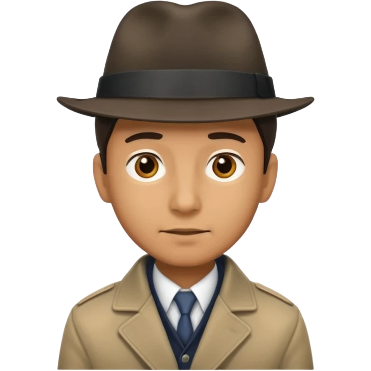 Man with a hat and jacket that can't talk emoji