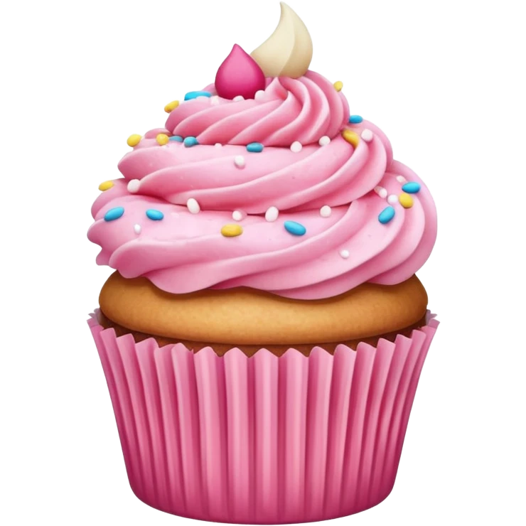 Cupcake with pink icing emoji