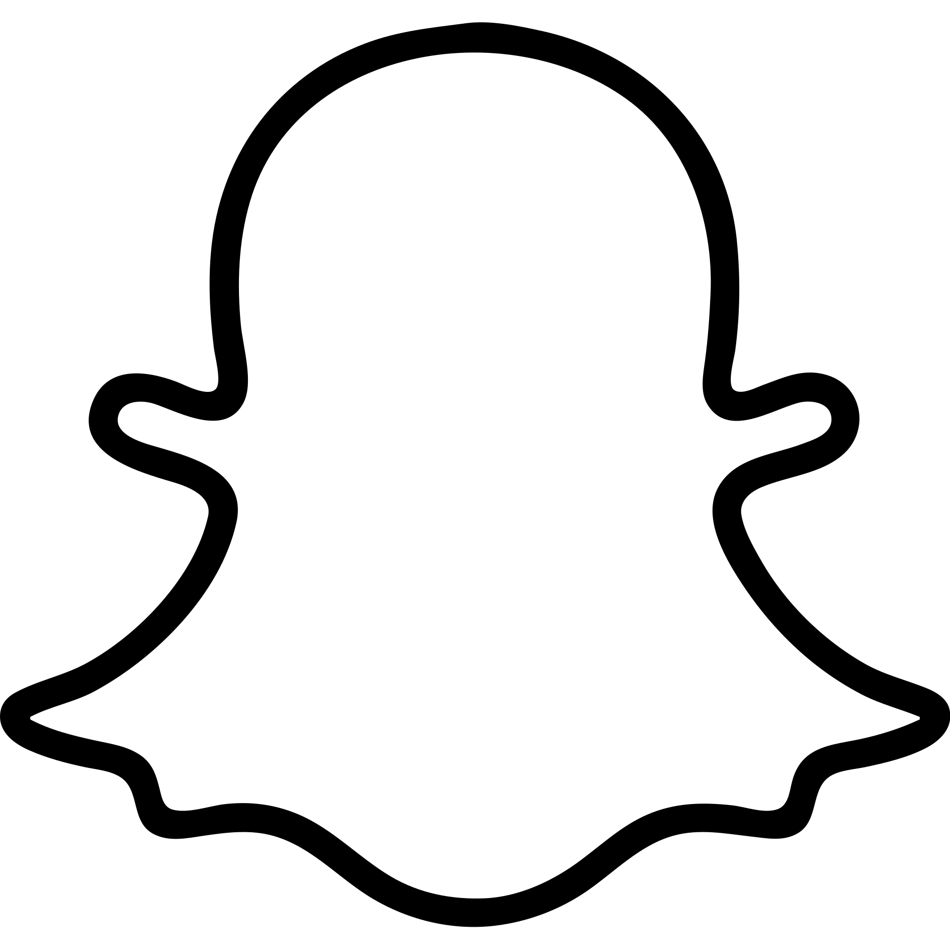 Snapchat ghost logo, simple social media icon emoji