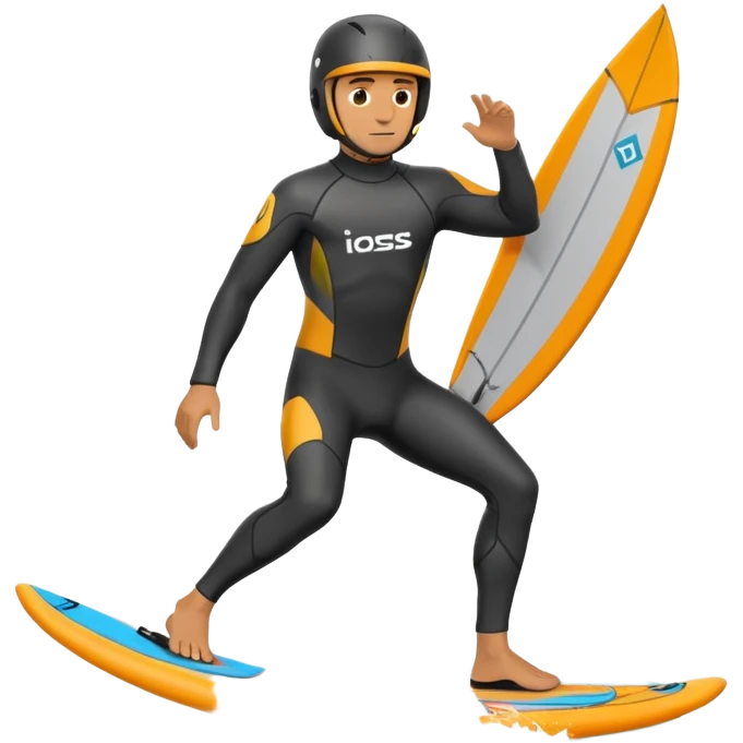A guy who is kitefoiling  emoji