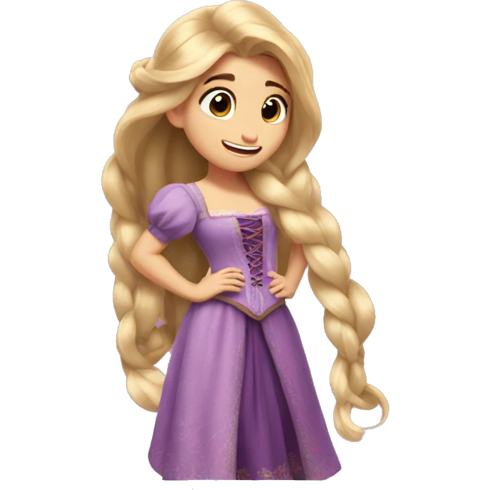 Disneys Rapunzel as an emoji emoji