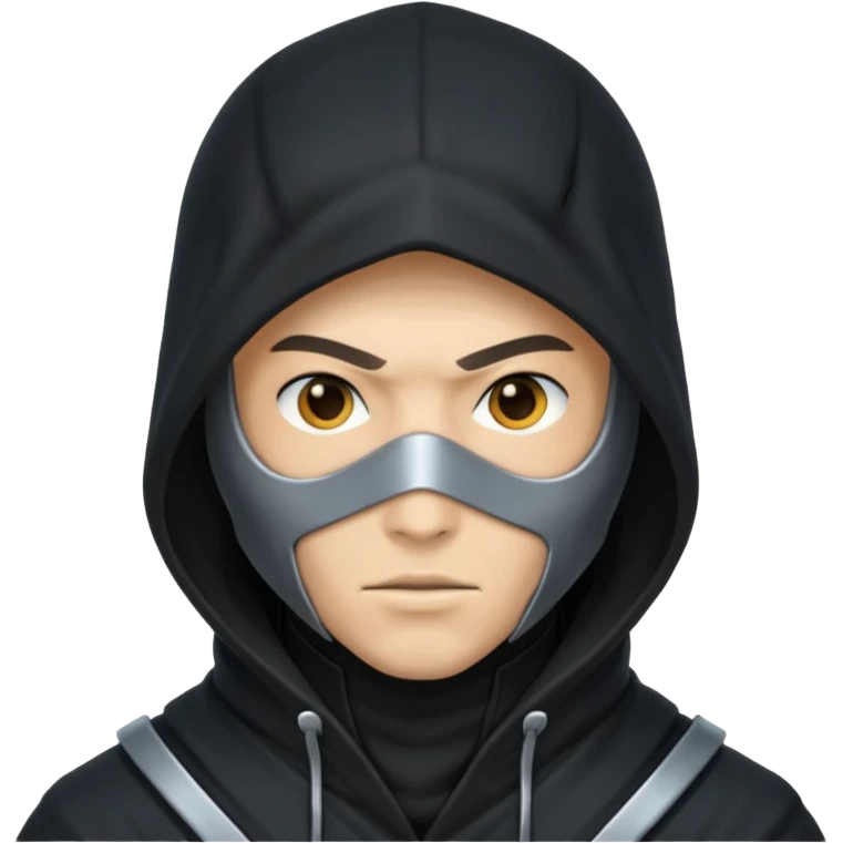 hooded ninja cyborg emoji