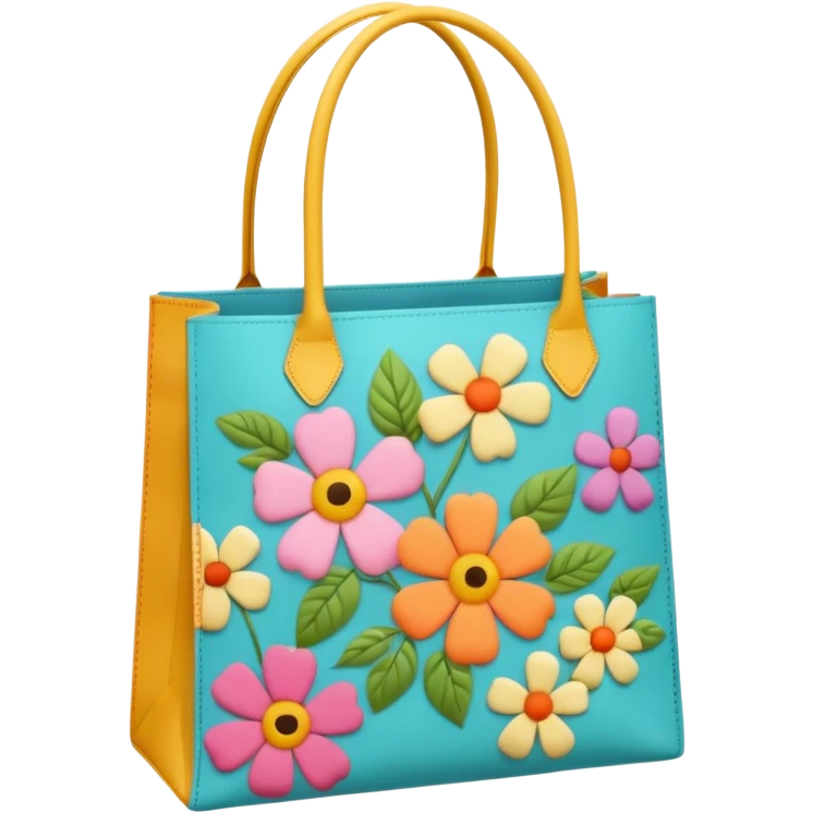 aesthetic shopping bag with pattern emoji