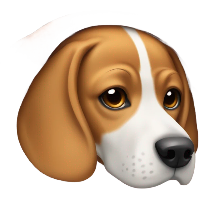 Beagle under a blanket emoji