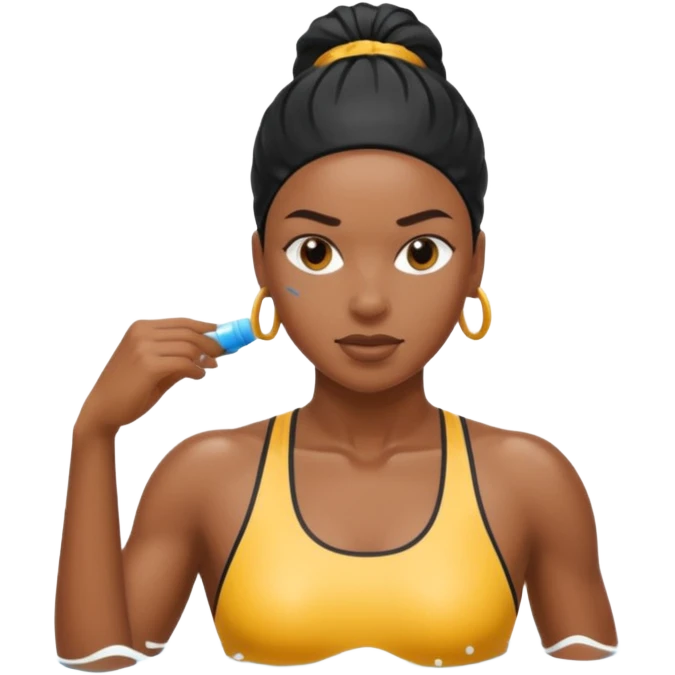 swimmer black woman emoji