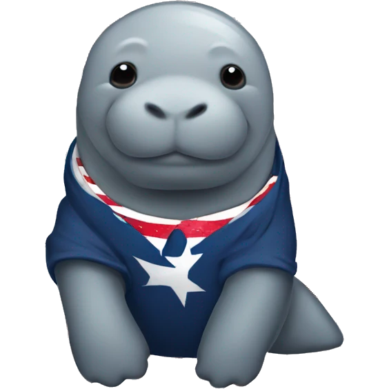 Patriotic manatee emoji