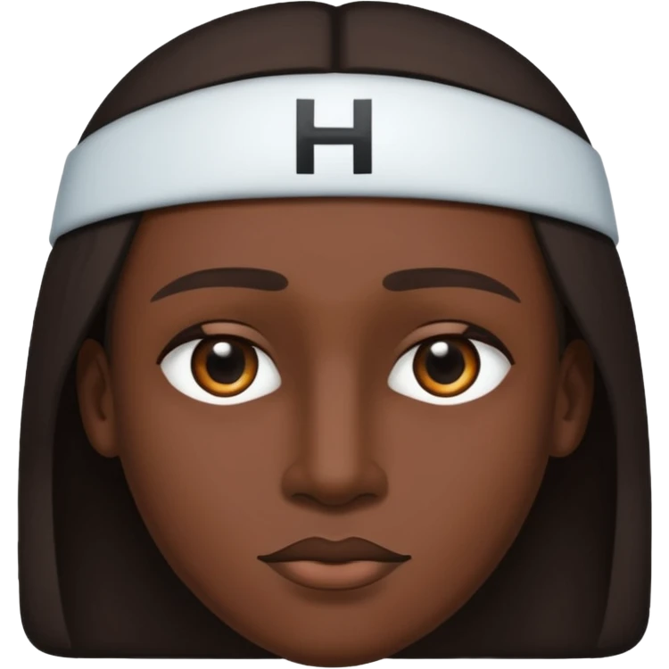 🥷🏽poneles los ojos todos blancos y en la frente ponele la H porfa emoji