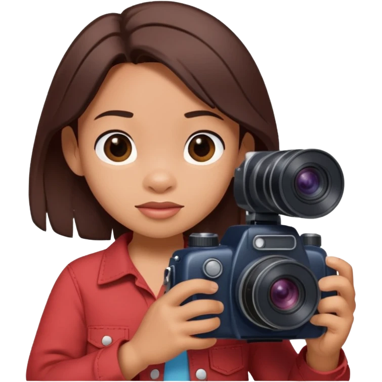 Lilo from Lilo & Stitch holding a camera, side view emoji