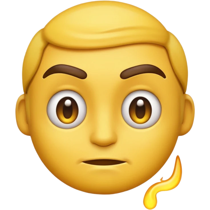 Emoji face with a smolder and raised eyebrow  emoji