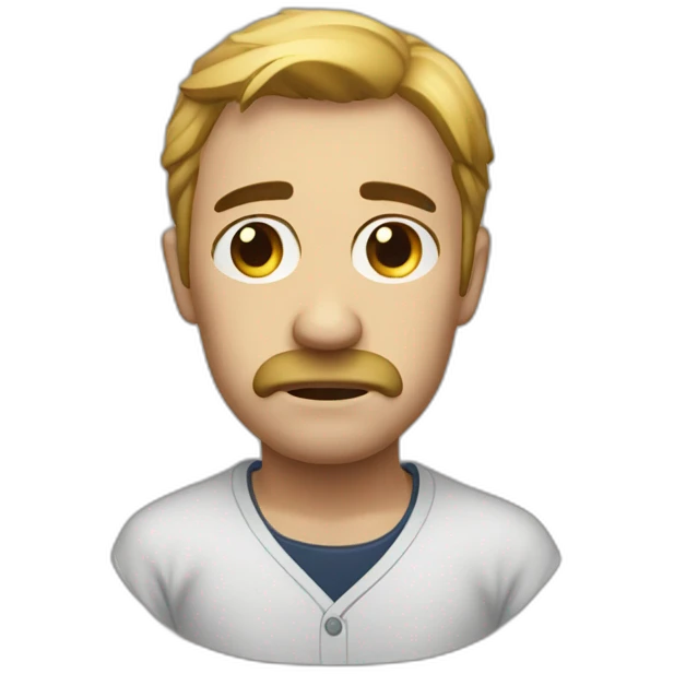 Homme cagoulé triste emoji