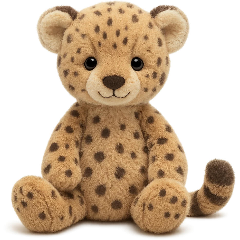 cute baby cheetah jellycat plushie emoji