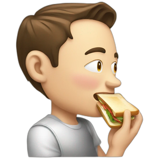 elon musk. eating money sandwich emoji