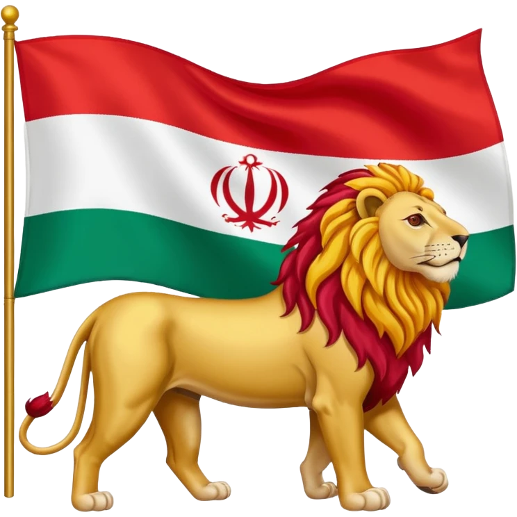 The Lion and Sun Flag of Iran emoji
