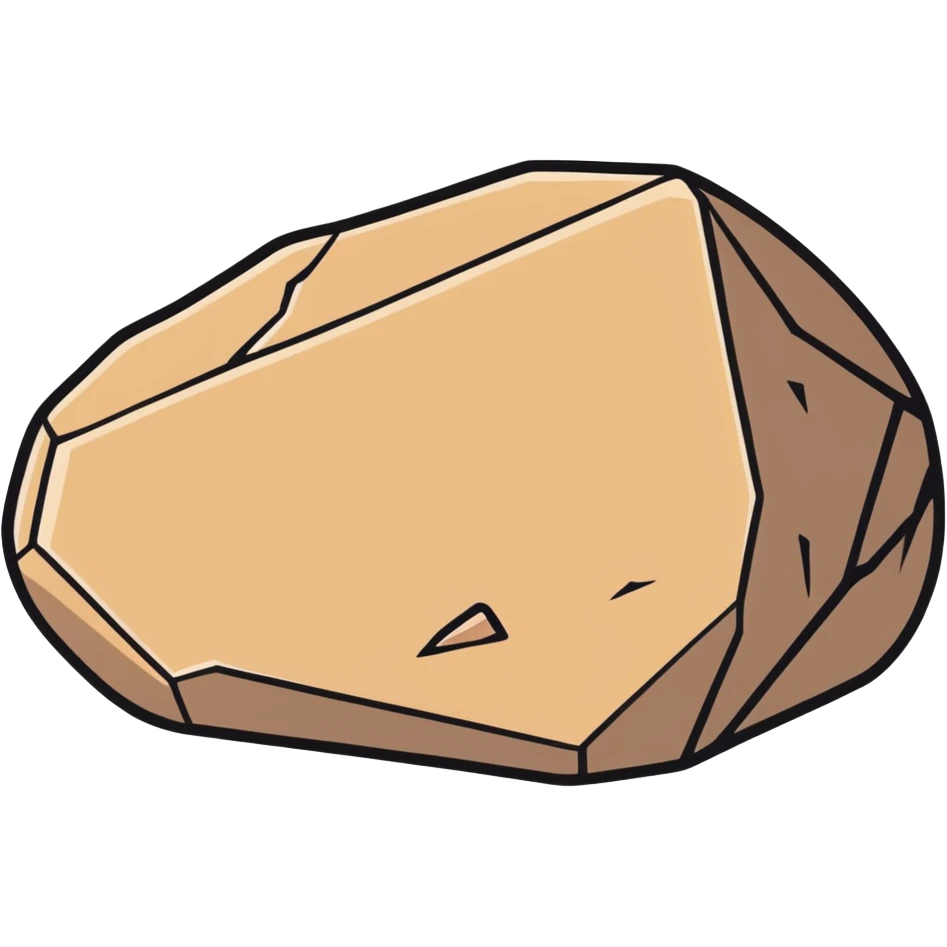 Light brown rock emoji