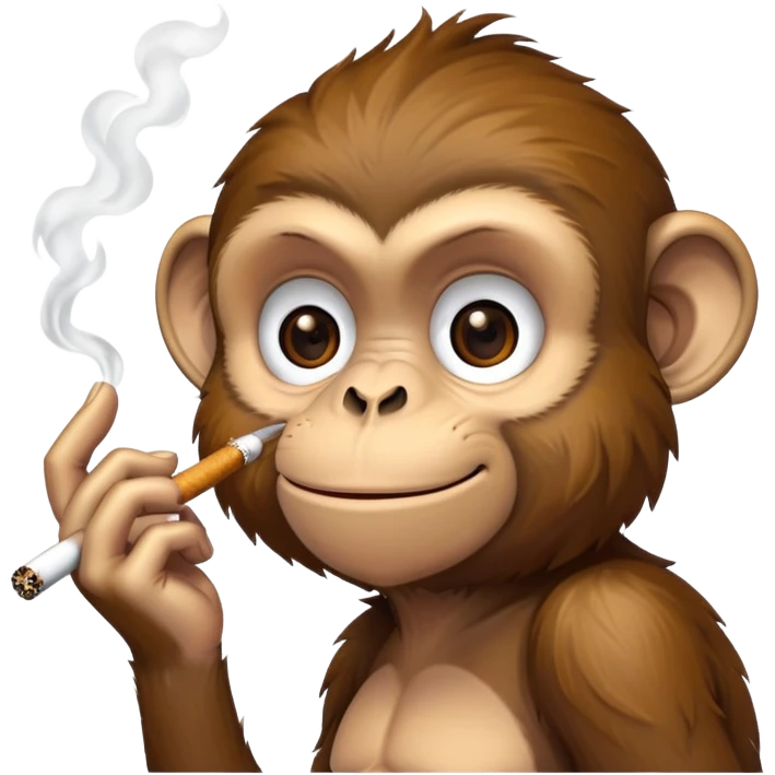 Monkey smoking emoji