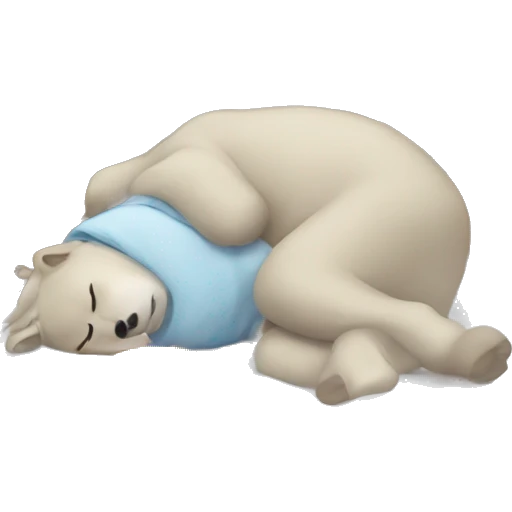 Nap time after eating a big meal emoji