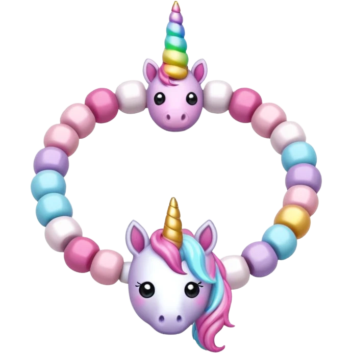 Kawaii decora unicorn bracelet emoji