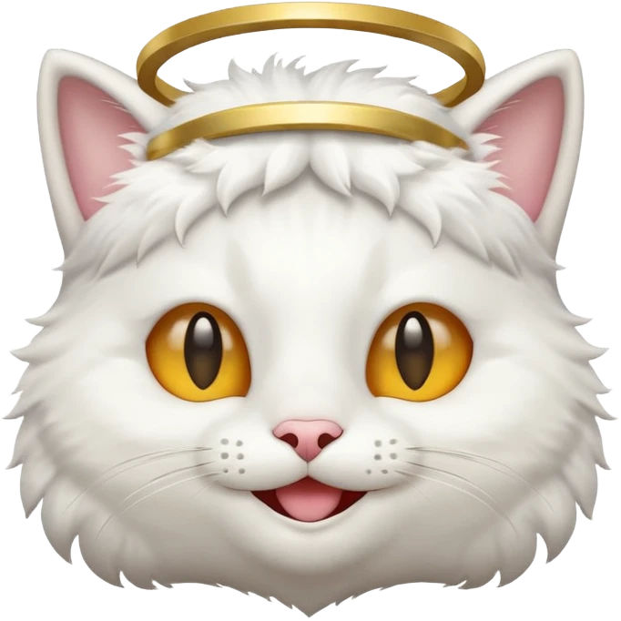 cat smiling with a halo over its head emoji