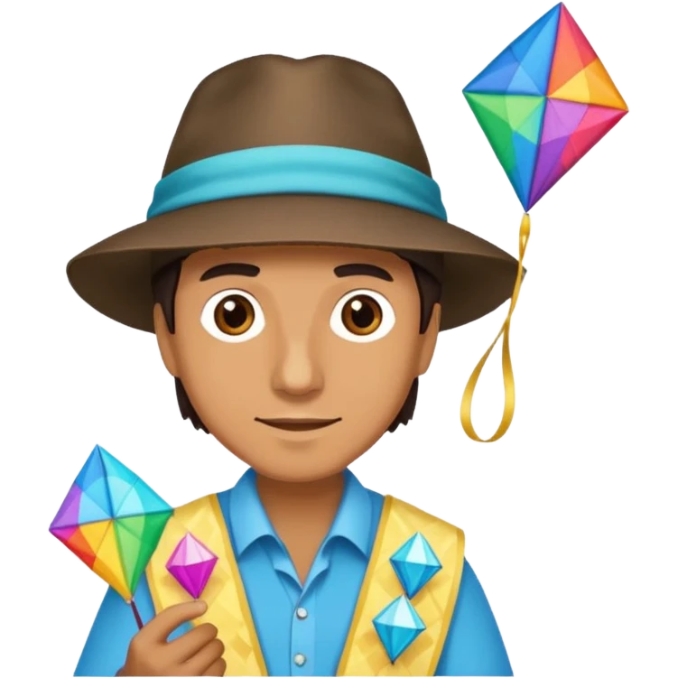 Man with diamond kite emoji